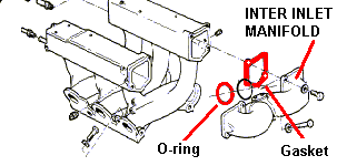 Inlet Manifold showing Gasket and O-Ring